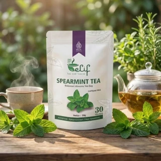 ELIF TEA AND TISANE Spearmint Tea | Teh Spearmint Untuk Jerawat Hormon PCOS Promil | 30 Tea Bag