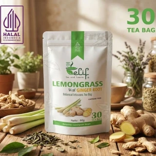 ELIF TEA AND TISANE Teh Serai Jahe | Lemongrass Ginger Tea | 30 Tea Bag