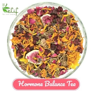 ELIF TEA Hormone Balance Tea : Red Clover, Vitex, Lemon Balm, Schisandra fruit