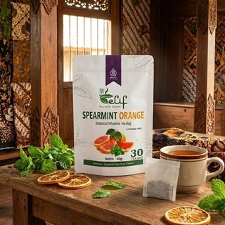 ELIF TEA AND TISANE Spearmint Orange Tea | Teh Spearmint Jeruk | 30 Tea Bag