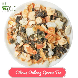 Elif Tea Citrus Oolong Green Tea : Fujian Oolong Green Tea with Dried Orange