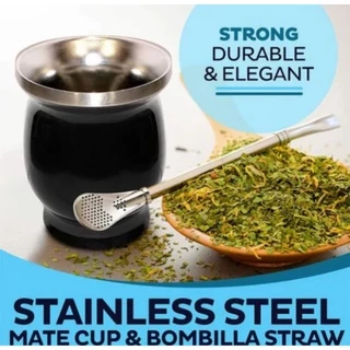 1 Set Gaucho Yerba Mate Tea Cup 230 ml Stainless Steel Double Wall