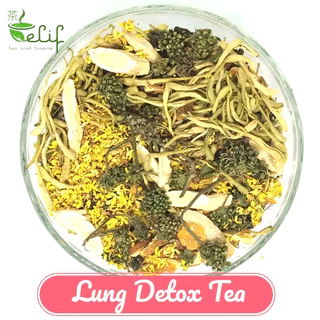 ELIF TEA Bulk Pack Lung Detox Tea : Gynostemma, Osmanthus, Lemon Balm, Honeysuckle